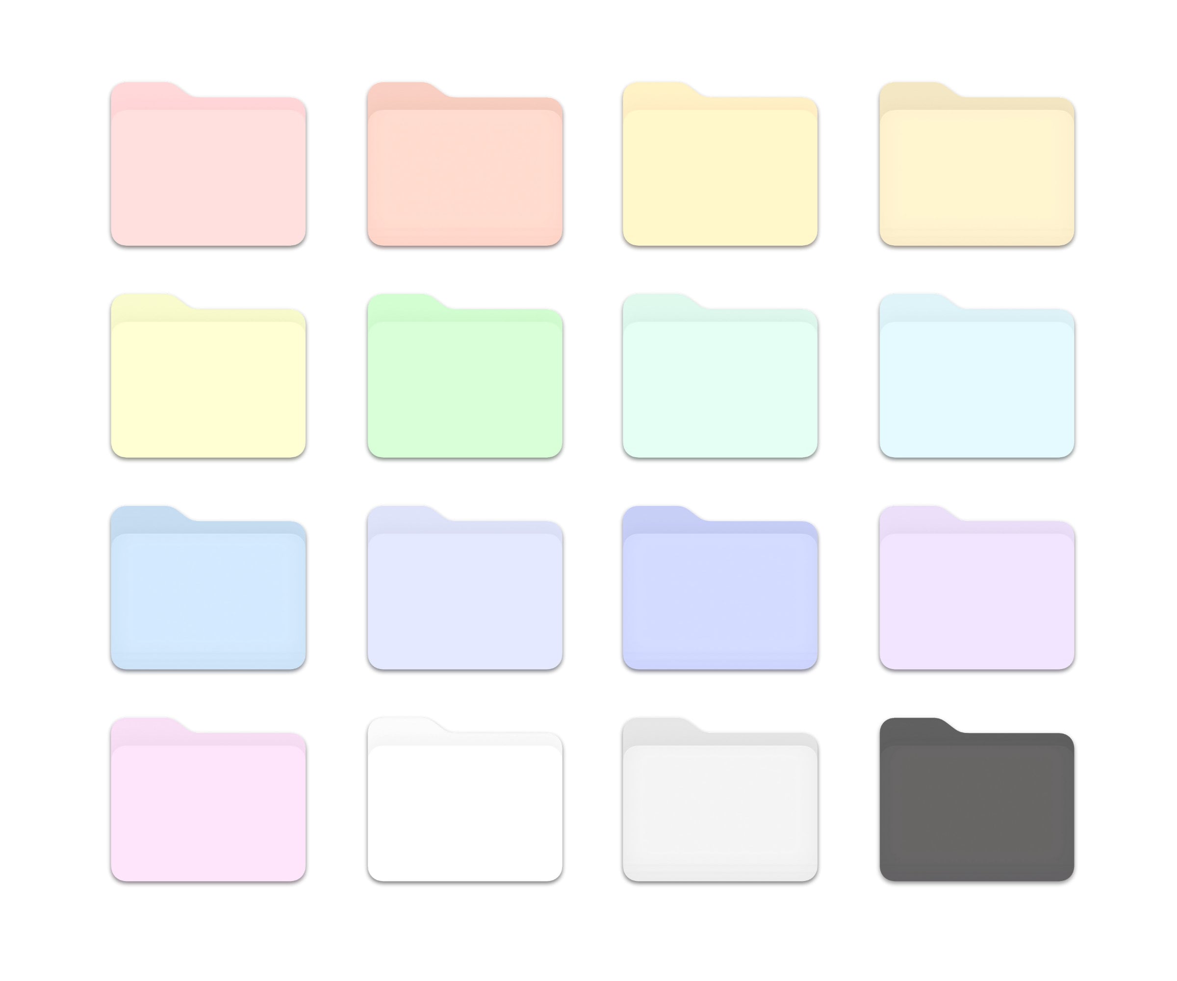 Aesthetic Folder Icon for Mac and Windows Pastel Desktop Folder Icon
