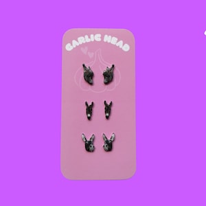 Donkey Earrings - Stud Dangle Earrings - Set of Three - Single Pair - Hand Drawn - Personalised Gift - Birthday Christmas Gift