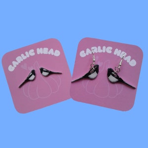Magpie Earrings - Stud Dangle Earrings - Single Pair - Hand Drawn - Personalised Gift - Birthday Christmas Gift