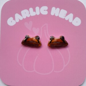Frog Earrings Stud Dangle Earrings Set of Three Single Pair Digitally Drawn Personalised Gift Birthday Christmas Gift image 4