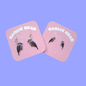 Kookaburra Earrings - Stud Dangle Earrings - Single Pair - Hand Drawn - Personalised Gift - Birthday Christmas Gift
