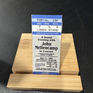 Vintage May 21 1994 John Mellencamp Ticket Stub. Item #PHK3668