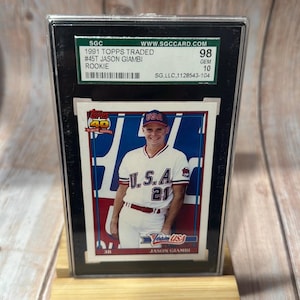 1991 Topps Traded #45T Jason Giambi Rookie SGC Card 98 GEM 10 Baseball Trading Card #ME547