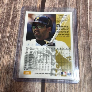Cartes à collectionner de baseball Fleer '94 Orlando Merced #614 vintage #ME4731 image 2