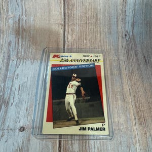 Vintage 1987 Kmart 25th Anniversary Jim Palmer #17 Baseball Trading Card przedmiot kolekcjonerski. #ME4408