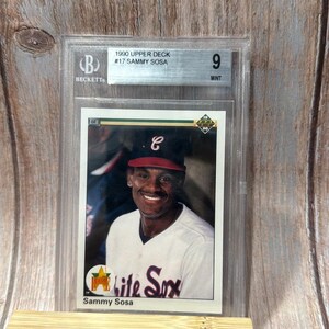 1990 Upper Deck Sammy Sosa #17 Beckett 9 Mint Baseball Card #ME287