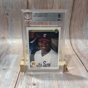 1990 Upper Deck #17 Sammy Sosa Beckett 9 Mint Baseball Trading Card Item #ME526