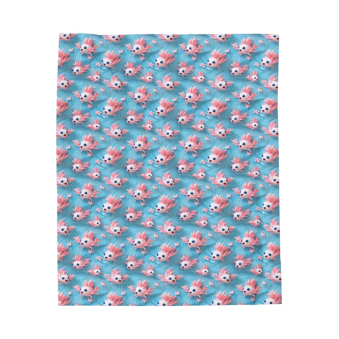 3D Axolotl Blanket Cute Axolotls Blanket Axolotl Gift for Etsy