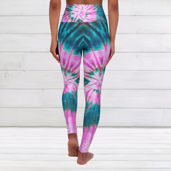 Pink Tie Dye Yoga Pants