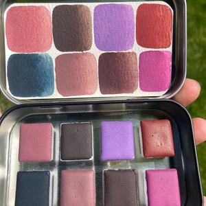 Raspberry Pastels, Handmade, Eco Friendly Watercolor Palette