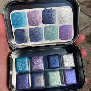 Fae Garden, Handmade Eco Friendly Metallic Watercolor Palette
