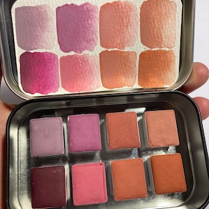 Peach Blossoms, Handmade Eco Friendly Watercolor Palette