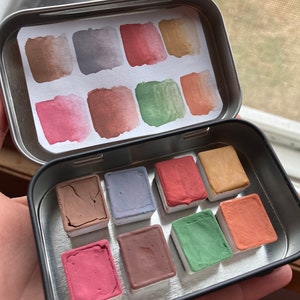 Savanna Brush, Handmade Eco-Friendly Watercolor Palette: Half Pans