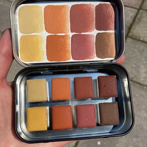 Autumn Leaves, Handmade Eco Friendly Watercolor Palette
