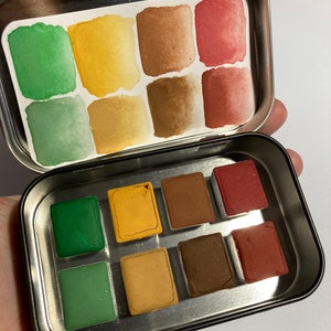 Traffic Lights, Handmade Eco Friendly Watercolor Palette