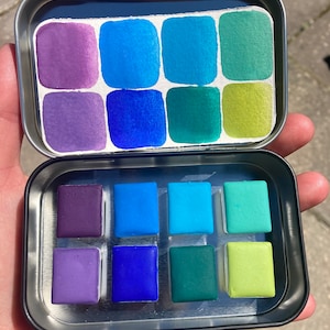 Northern Lights, Handmade Eco Friendly Watercolor Palette