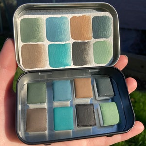 Lily Lagoon, palette d'aquarelle écologique faite main