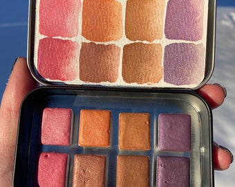 Sparkling Wine, Handmade Eco Friendly Metallic Watercolor Palette