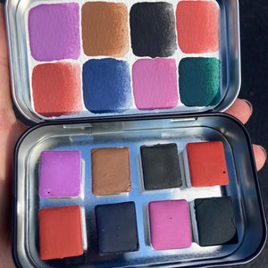 Midnight Masquerade, Handmade Eco Friendly Watercolor Palette