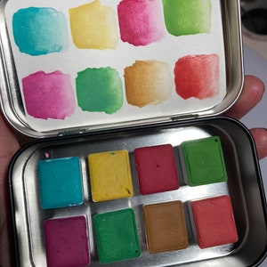Neon Lights, Handmade Eco Friendly Watercolor Palette