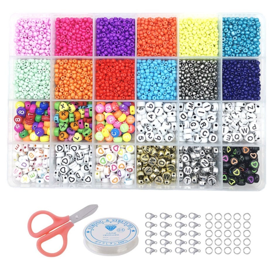 Aurldpio Bracelet Making Craft Kit for Girls,Jewelry Making Supplies Beads Char