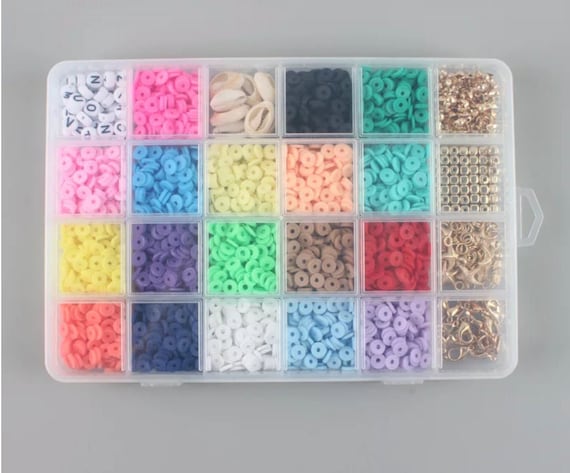 DIY Multicolor Clay Spacer Beads Jewelry Set, Jewelry Making Kit