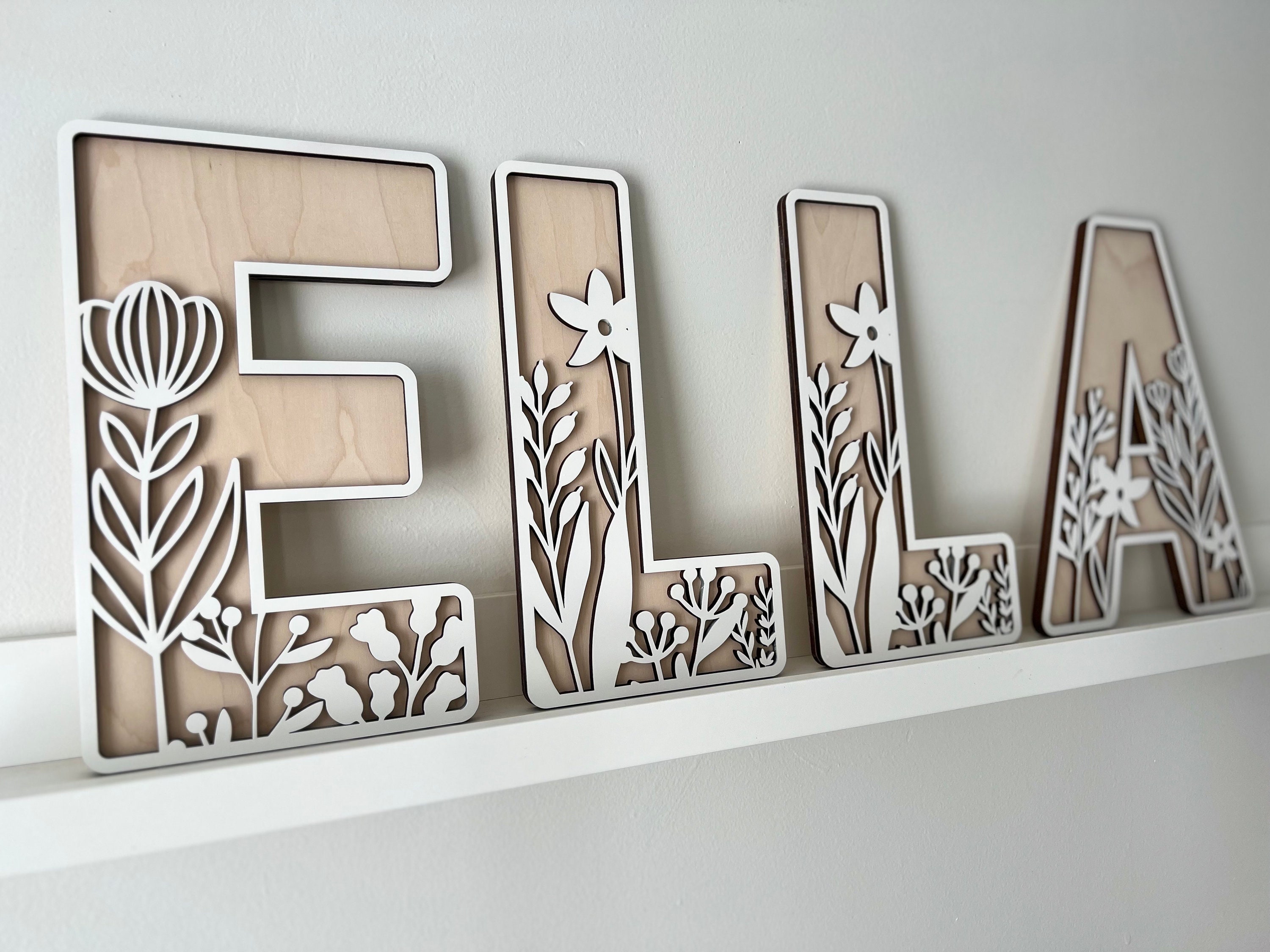 Wooden Wall Letters Gold Letters Custom Wood Letters Birthday Gift Name  Letters Wooden Initials Gift for Her Bookshelf Decor 