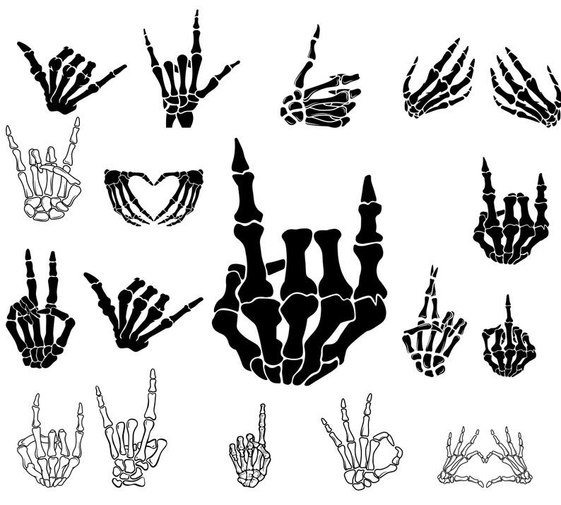 Middle finger svgmiddle finger cricut skeleton middle finger etsy de