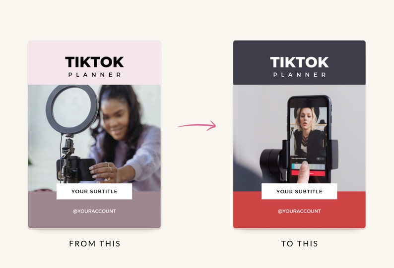 Tiktok Printable Canva Journal Digital Social Media Organizer Tiktok