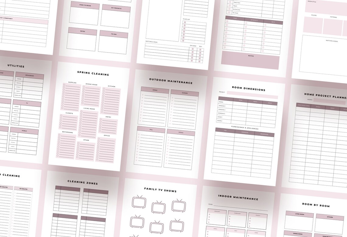 Household Management Binder Printable Editable Planner Template Life ...
