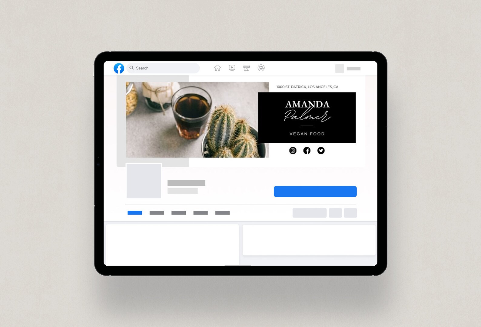 Amanda Facebook Cover Canva Template Social Media Banner Etsy
