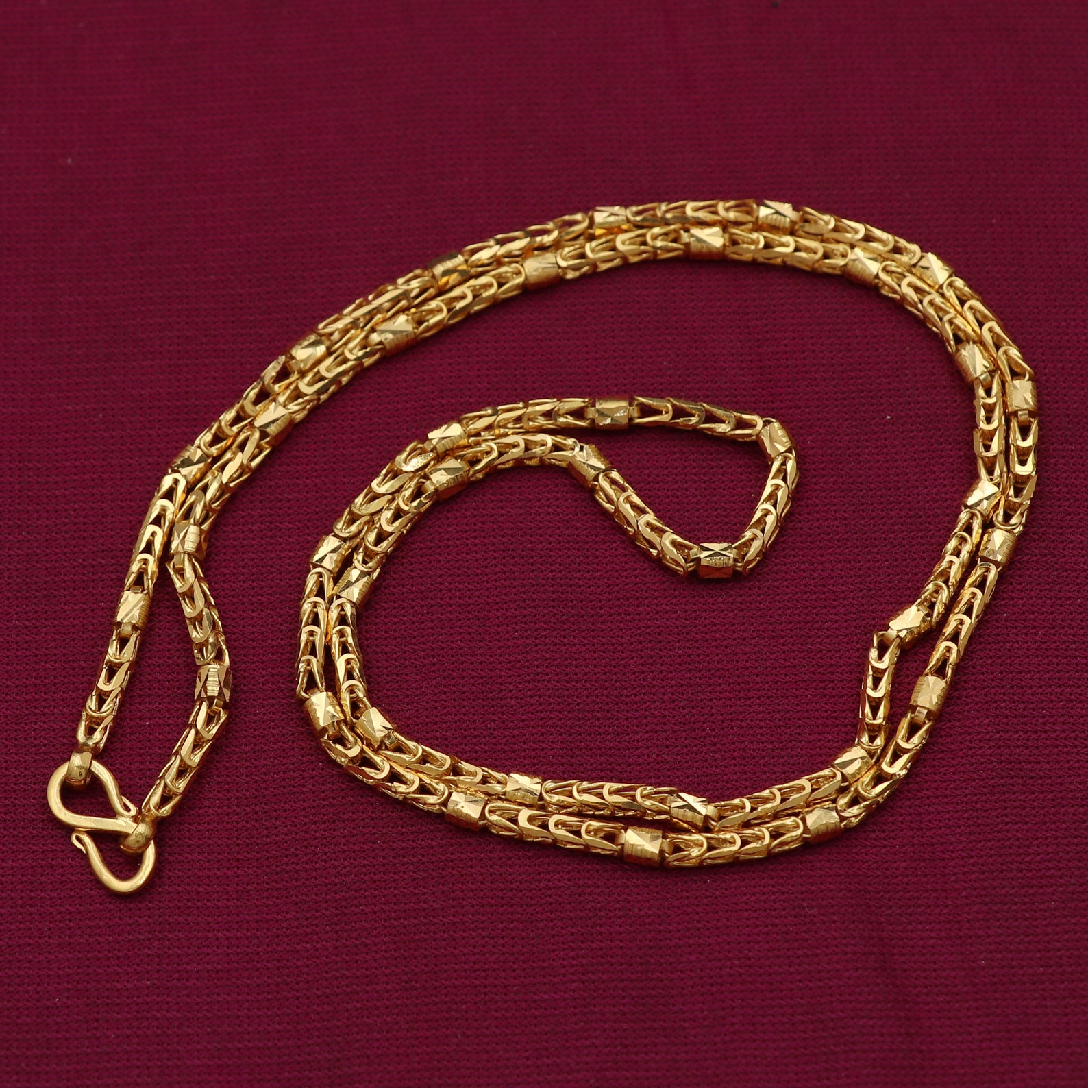 22k Gold Handmade Necklace Jewelry From India P1337 Etsy