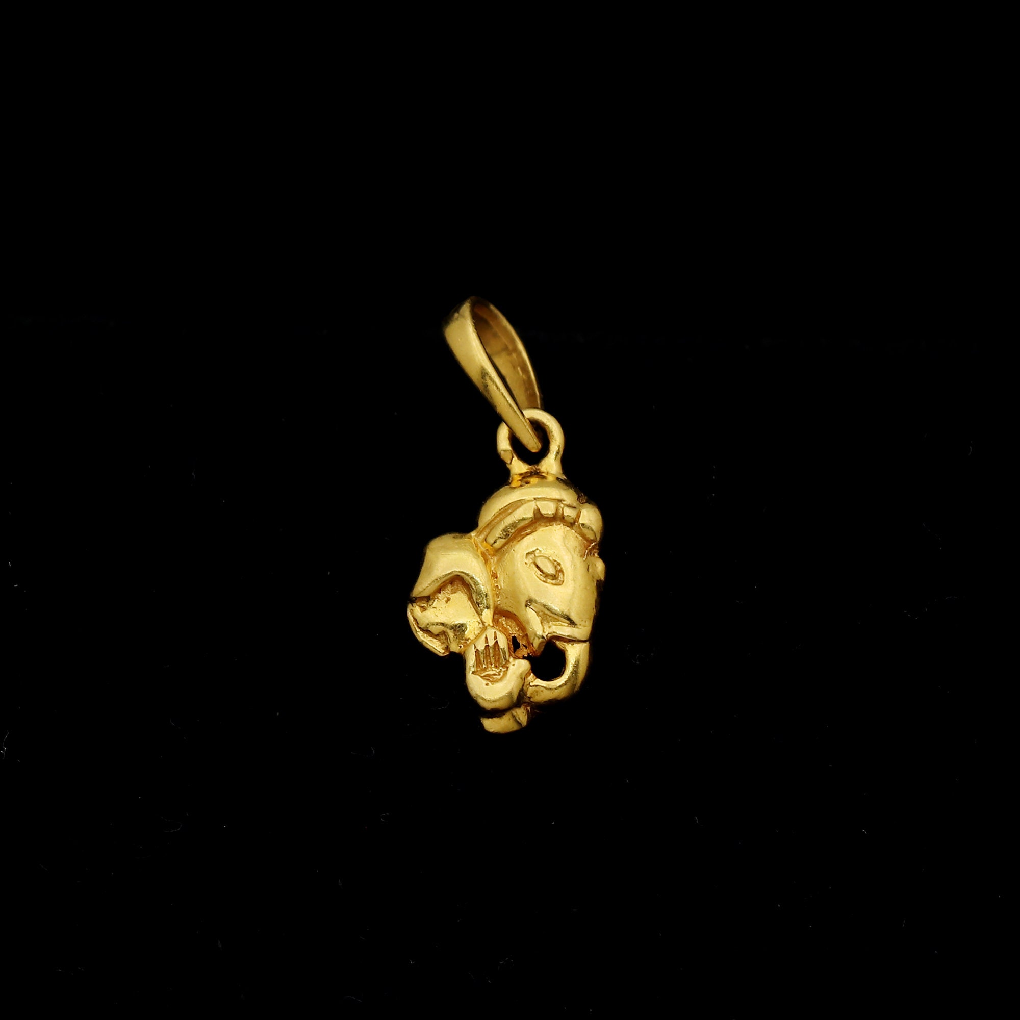 Hindu Gold Ganesha Pendant Ganeshji 