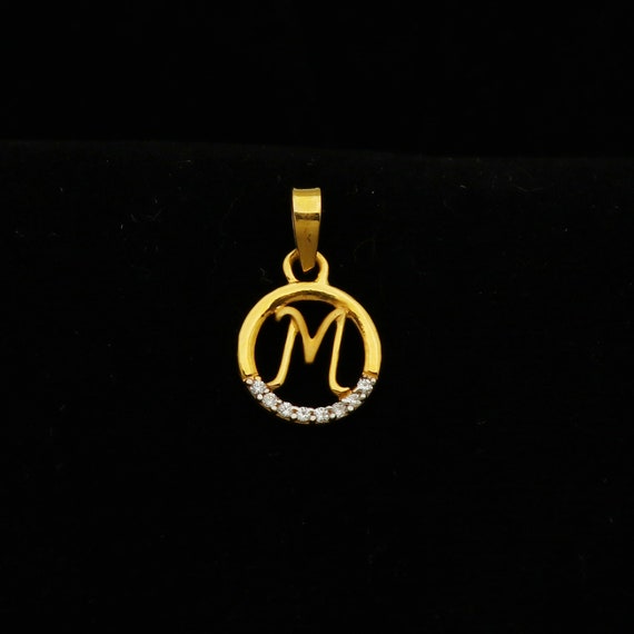M Letter Pendant Alphabet M Initials 