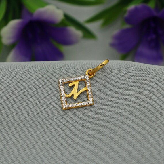 N Letter Pendant Alphabet N Initials 