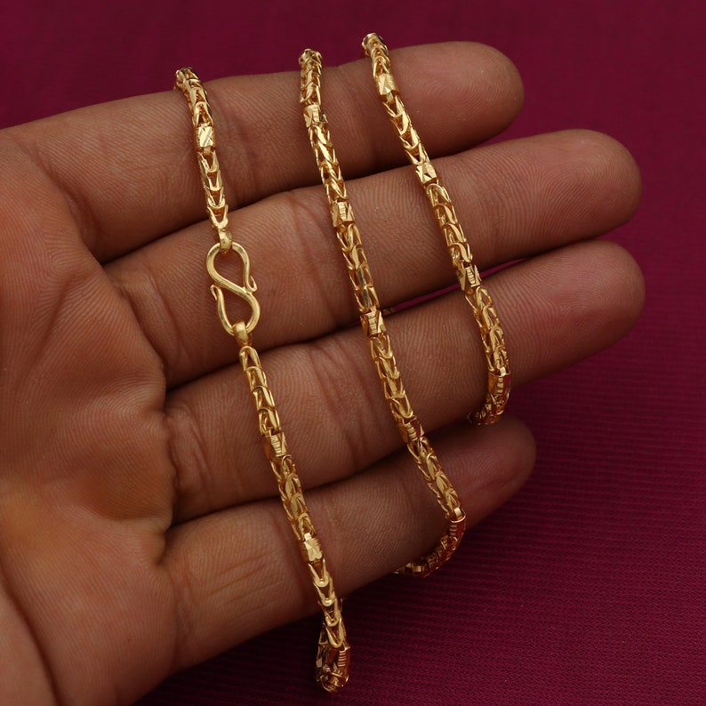 22k Gold Handmade Necklace Jewelry From India P1337 Etsy