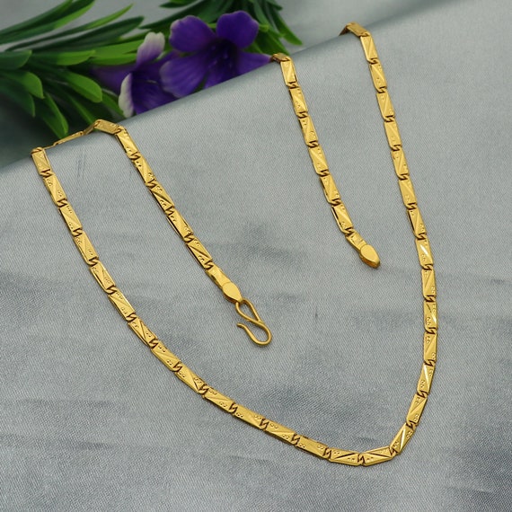 Pure 22kt Gold Necklace Chain Jewelry 