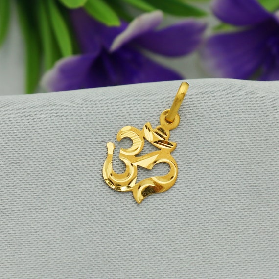 Gold OM Pendant Shiva Om Sign Locket in 