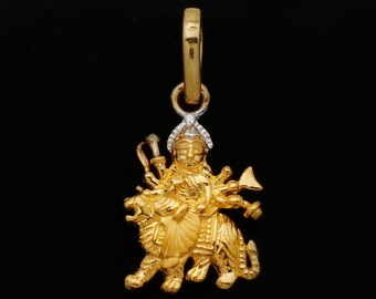 Durga Pendant Gold | Etsy Ireland