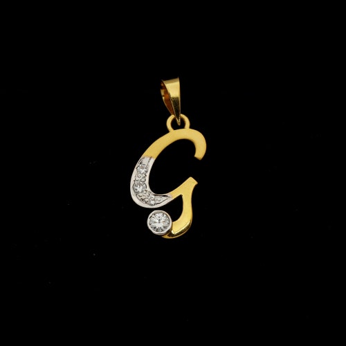 G letter shops Pendant , Alphabet G initials Name Locket in 22k Yellow Gold, Handmade Indian Gold Jewelry