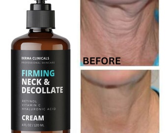 Firming  Neck Cream, Tightening, Double Chin Reducer, Neck & Chest , Decollete, Treatment - 4oz