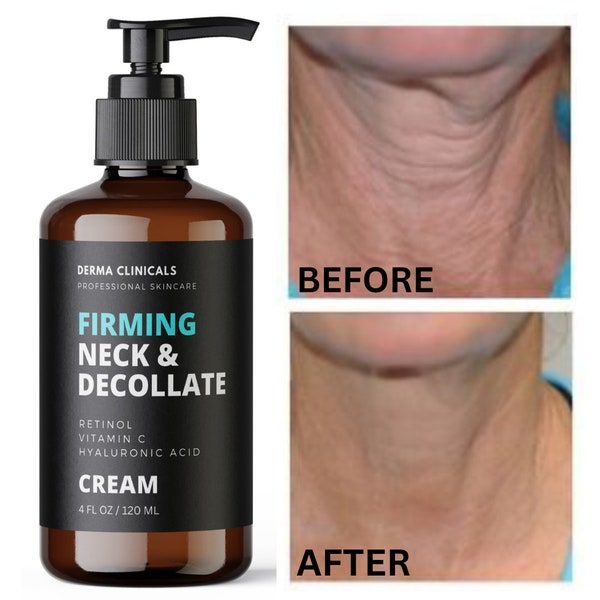 Firming  Neck Cream, Tightening, Double Chin Reducer, Neck & Chest , Decollete, Treatment - 4oz