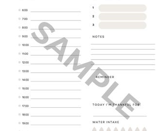 Daily planner sheet