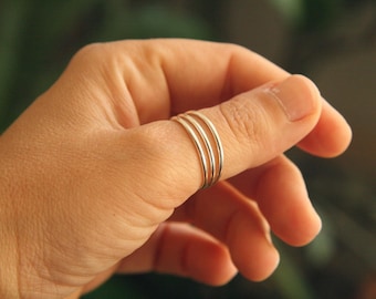 Drei Linien Ring | Minimalistischer Schmuck