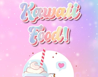 Páginas para colorear de alimentos Kawaii para niños - Imprimible Kawaii Treats Coloring - Más de 20 páginas digitales - PDF
