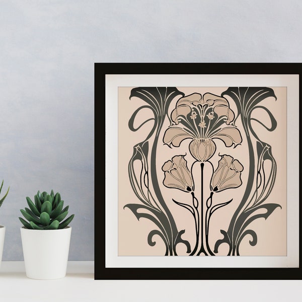 Art Nouveau Stencil - Etsy