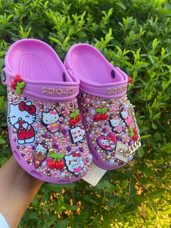 CROCS Kids Lavender Clogs with Character Charms Crocs Classic Kids Purple Lavender Clogs w/Charms Unisex  main image 4