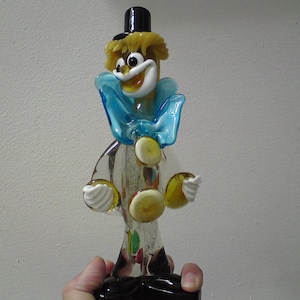 Vintage Italian Murano Glass Clown Figurine
