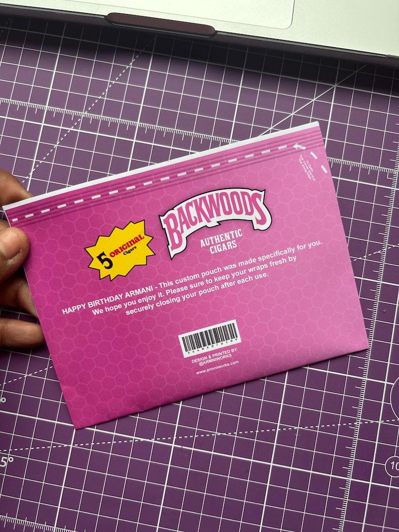 Custom Backwoods Wrappers (5 Pack Design) | Personalized Adult Birthday ...