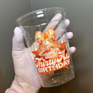 Bicchieri per feste personalizzati / 16 once. Plastica trasparente o tinta unita, bicchieri personalizzati, bomboniere per compleanni e matrimoni, qualsiasi foto, logo
